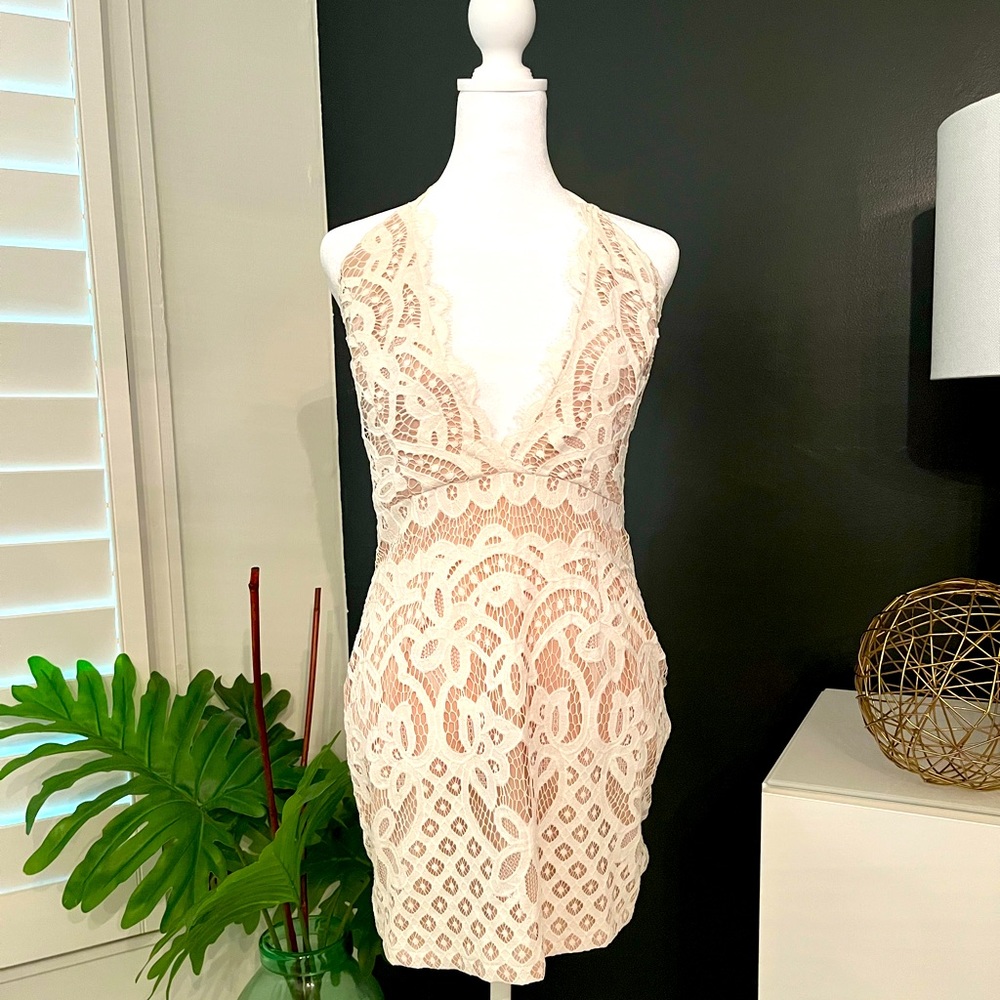 TOBI halter dress.  Great option for semi formal events!